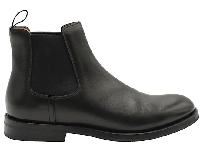 Church's Monmouth WG Chelsea Boots in Black Calfskin Leather Pony-style calfskin  ref.1228627