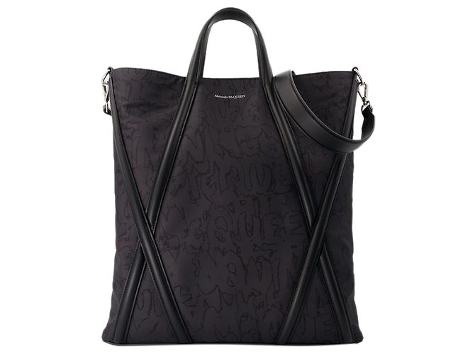 Sac Cabas Harnais - Alexander McQueen - Nylon - Noir