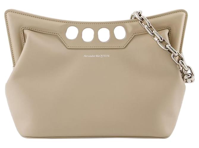 The Small Peak Purse - Alexander McQueen - Leather - Camel Brown Pony-style calfskin  ref.1228658