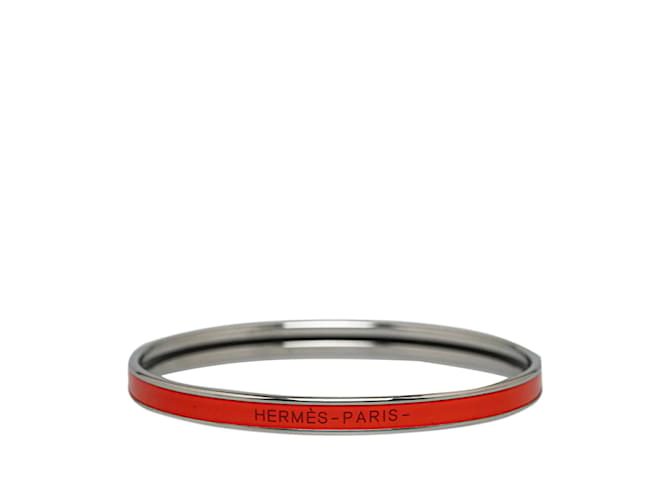 Hermès Bracelet Uni Extra Étroit En Émail Email Orange  ref.1228716