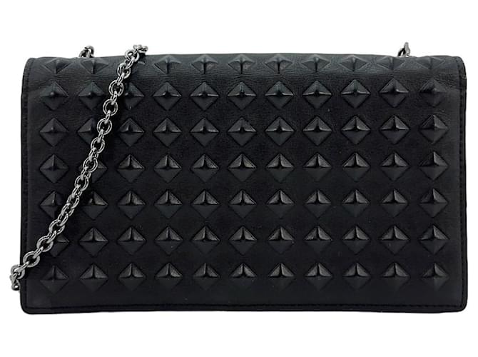 MCM Leather Crossbody Wallet Bag Black Clutch Shoulder Bag Purse Case  ref.1228752