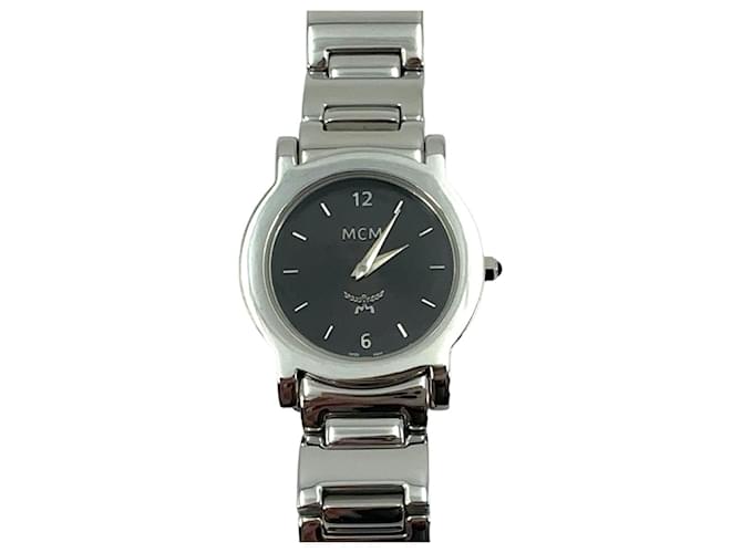 Relógio de pulso MCM Relógio de pulso Relógio de pulso fabricado na Suíça em aço prateado fabricado na Suíça unissex Prata  ref.1228767