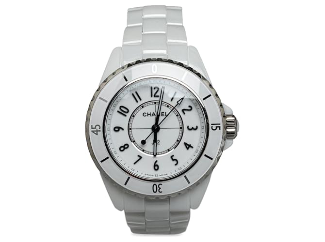 Chanel White J12 orologio Bianco Metallo  ref.1228785