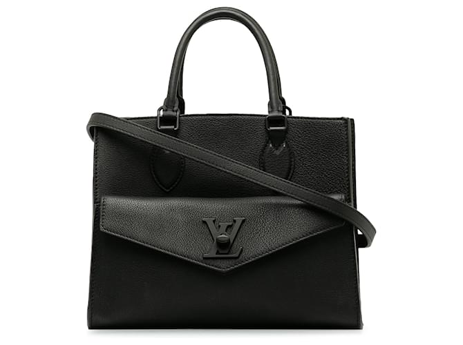 Louis Vuitton Noir Lockme Tote PM Cuir Veau façon poulain  ref.1228846