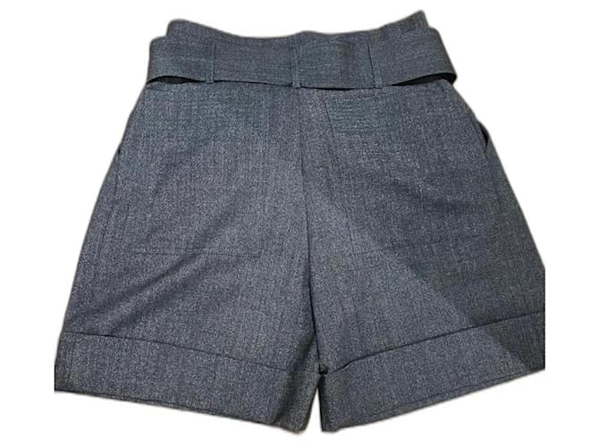 Charcoal gray Parosh shorts Dark grey Cotton  ref.1228856