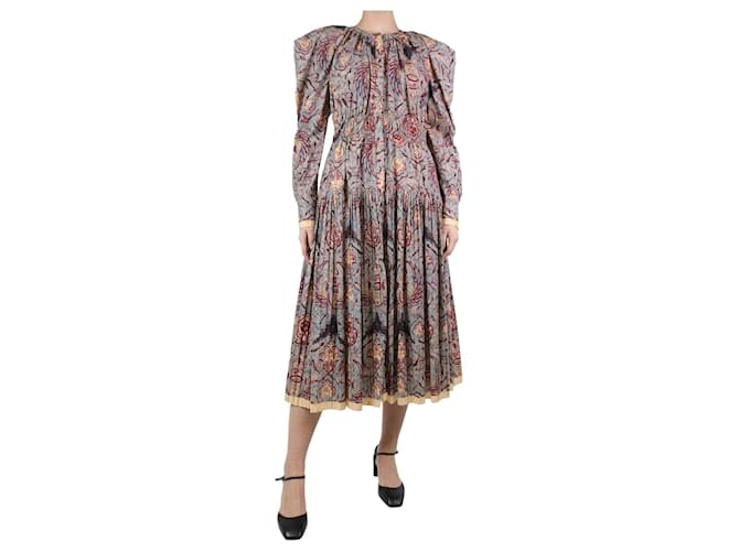 Ulla Johnson Multicoloured printed dress - size UK 10 Multiple colors Cotton  ref.1228863