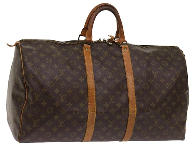 Louis Vuitton Monograma Keepall 55 Boston Bag M41424 Autenticação de LV 64267 Lona  ref.1228958