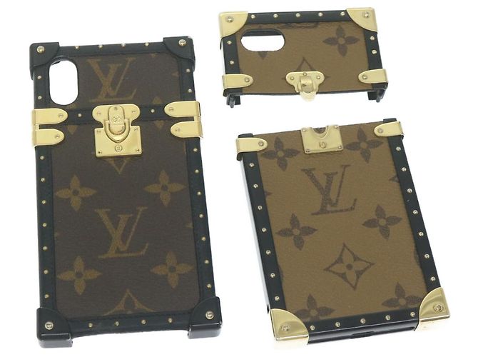 LOUIS VUITTON Monogram Monogram Reverse iPhoneX/XS case 2set LV Auth 63135