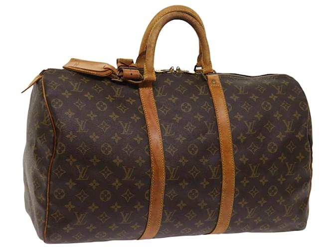 Louis Vuitton Monograma Keepall 50 Boston Bag M41426 Autenticação de LV 64451 Lona  ref.1229022