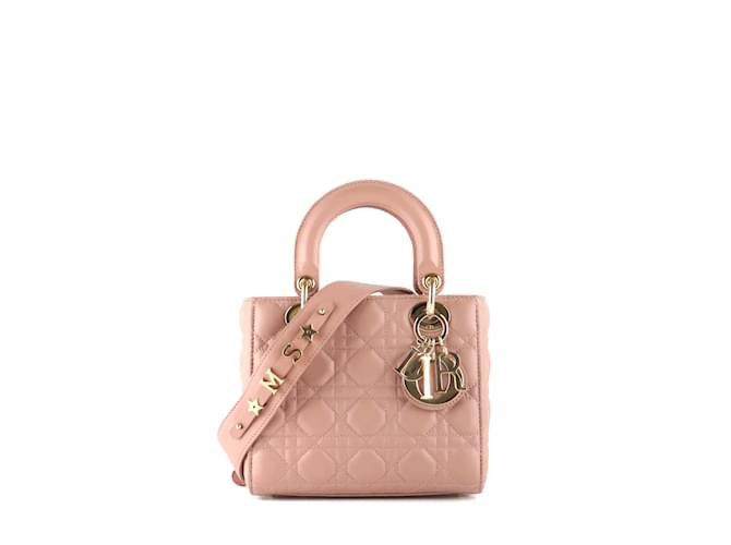 Lady Dior DIOR Handtaschen T.  Leder Pink  ref.1229080