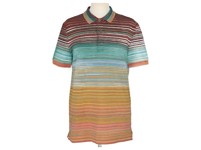 Missoni Multicolor Striped Polo Shirt Multiple colors Cotton  ref.1229154
