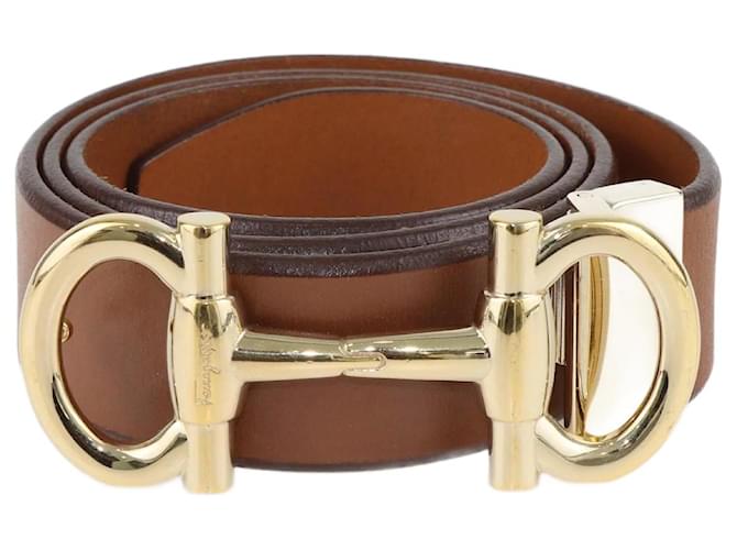 Salvatore Ferragamo Brown Buckle Belt Leather  ref.1229165