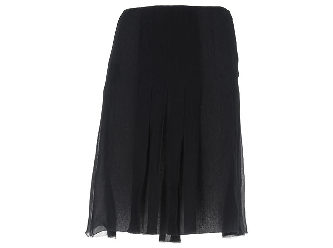 Faldas Prada T.IT 40 Seda Azul marino 