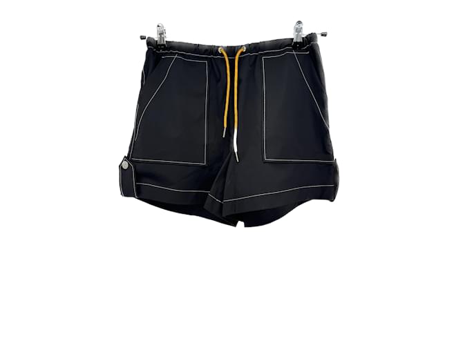 Pantalones cortos GANNI.fr 38 poliéster Negro  ref.1229257