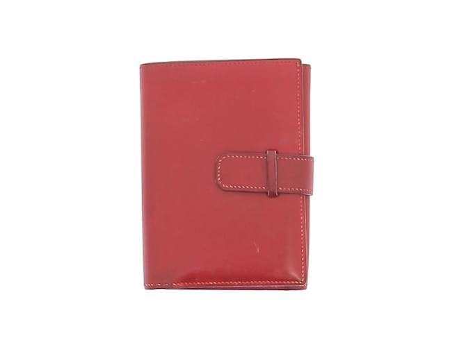 Hermès HERMES Portefeuilles T.  Cuir Rouge  ref.1229283