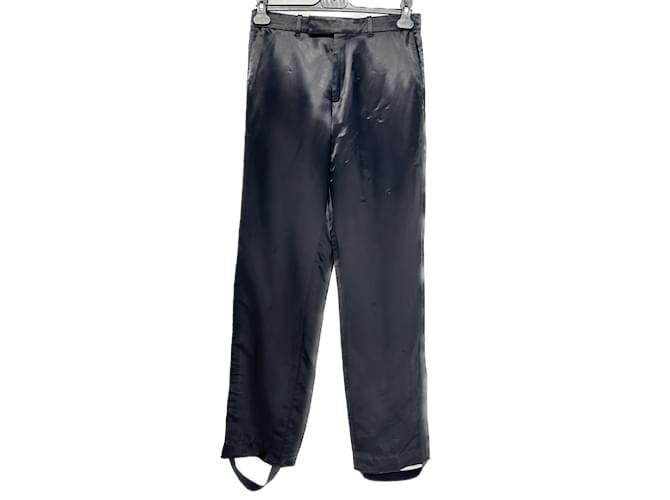LOEWE Pantalon T.fr 46 silk Soie Noir  ref.1229351