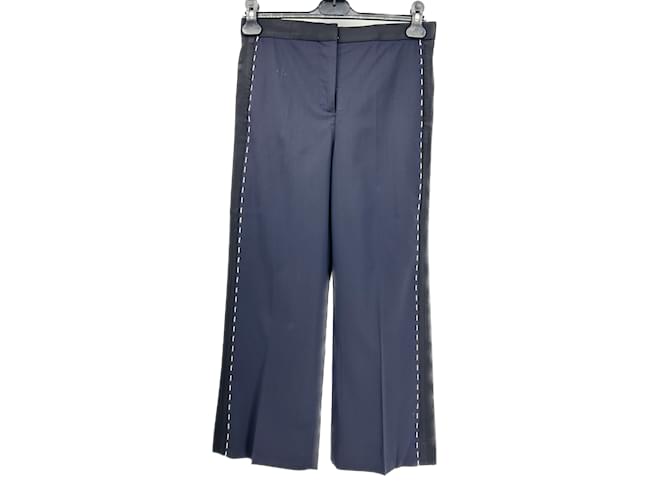 VERSACE Pantalon T. ca 38 Wool Laine Bleu  ref.1229356