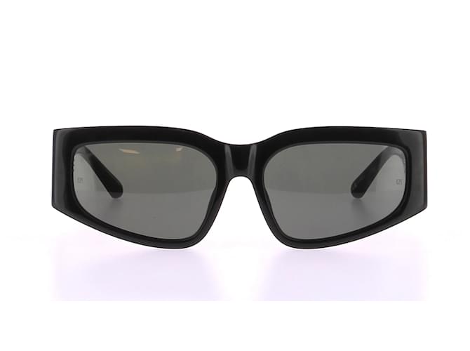 LINDA FARROW Gafas de sol T.  el plastico Negro Plástico  ref.1229372