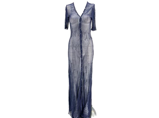 JACQUEMUS  Dresses T.International S Cotton Blue  ref.1229375