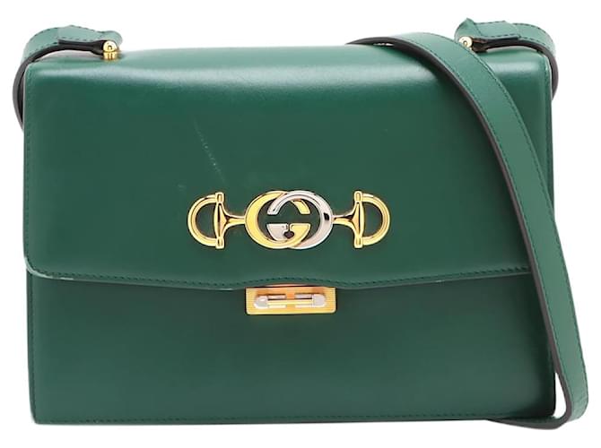 Gucci Sac bandoulière en cuir vert Zumi  ref.1229382