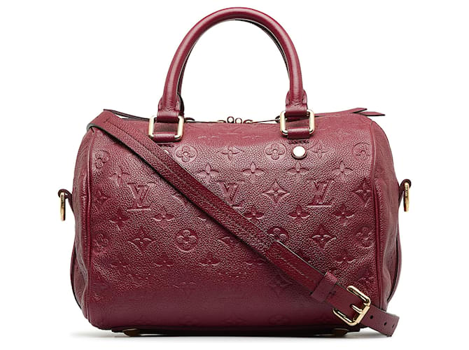 Louis Vuitton monogramma rosso Empreinte Speedy Bandouliere 25 Pelle  ref.1229440