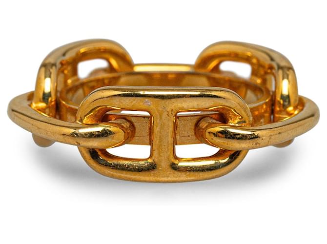 Ring Hermès Bague Foulard Régate Or Métal Plaqué or Doré  ref.1229461