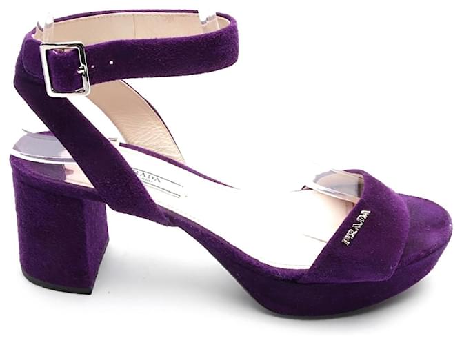 Prada Sandals Purple Deerskin  ref.1229471