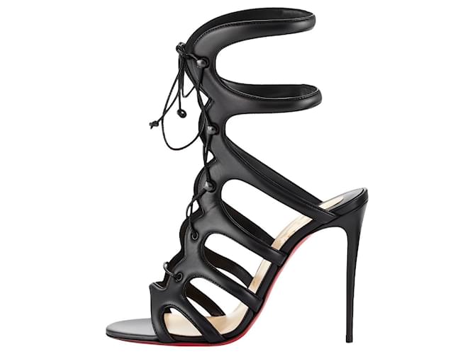 Christian Louboutin Sandals Black Leather  ref.1229472