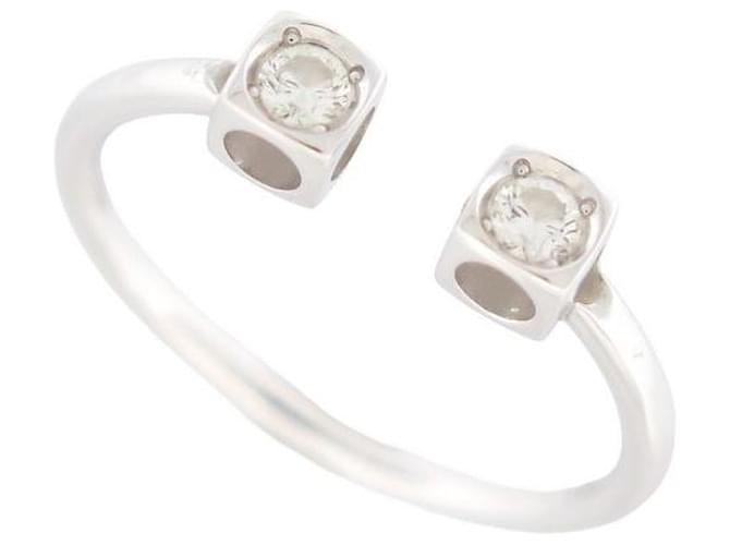 DINH VAN LE CUBE DIAMOND RING 208512 54 in white gold 18K 0.16CT GOLD RING Silvery  ref.1229546