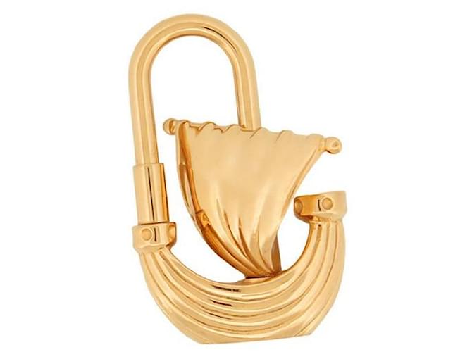 Hermès RARE HERMES BATEAU L’AIR DE PARIS PADLOCK 2006 PADLOCK KEYCHAIN PENDANT CHARM Golden Metal