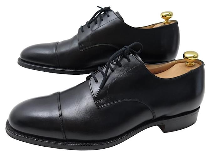 CHURCH'S CARTMEL DERBY SHOES 9F 43 BLACK LEATHER SHOES LEATHER SHOES  ref.1229574