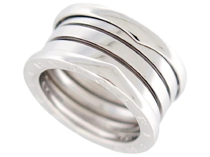 NEW BULGARI B RING.Zero1 323557 T50 in white gold 18K 10GR WHITE GOLD RING Silvery  ref.1229609