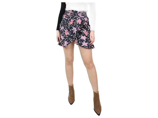 Isabel Marant Multicoloured floral wrap skirt - size UK 6 Multiple colors Cotton  ref.1229697