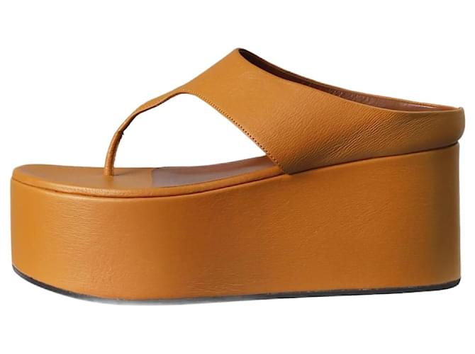 Simon Miller Orange platform thong sandals - size EU 37 Leather  ref.1229700