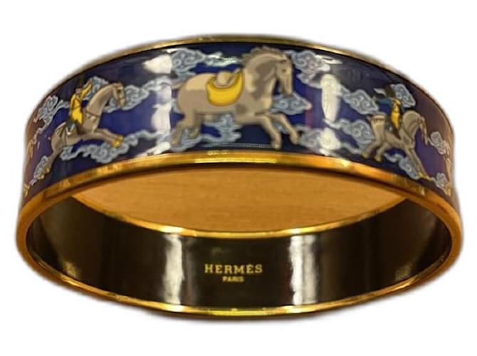 Hermès Armbänder Marineblau Emaille  ref.1229728