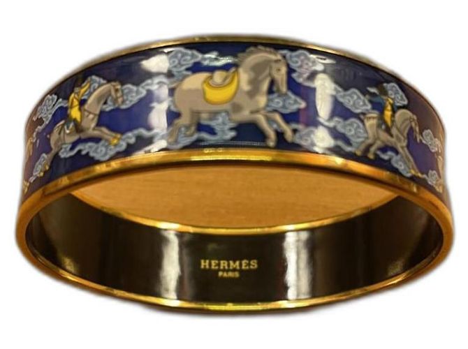 Pulseira Hermès em esmalte azul marinho