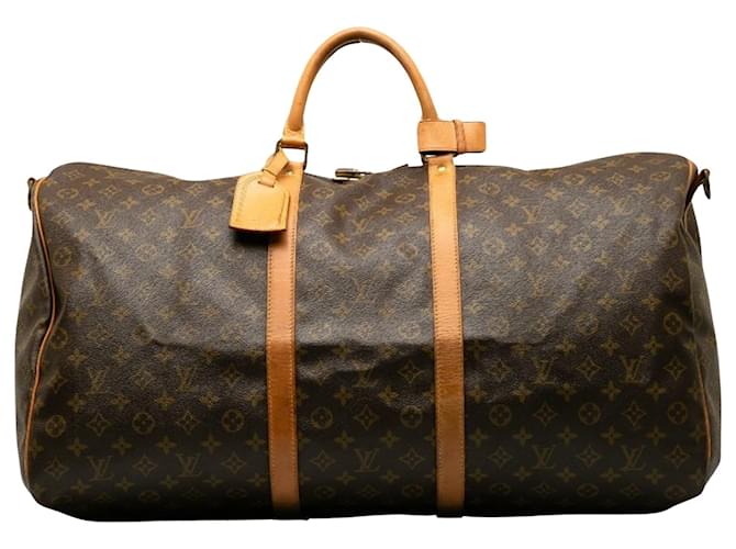 Louis Vuitton Keepall Bandouliere 60 Brown Cloth  ref.1230026