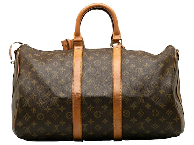 Louis Vuitton Keepall Bandouliere 45 Brown Cloth  ref.1230044