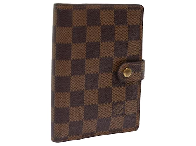 LOUIS VUITTON Damier Ebene Agenda PM Day Planner Cover R20029 LV Auth 64194  ref.1230079