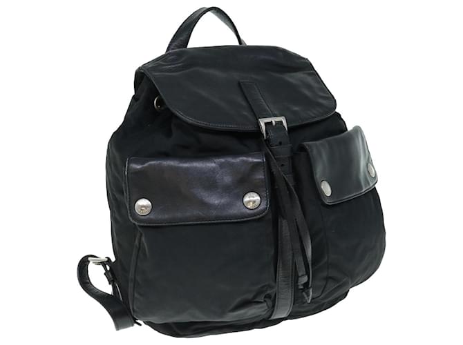 PRADA Backpack Nylon Black Auth bs11548  ref.1230083