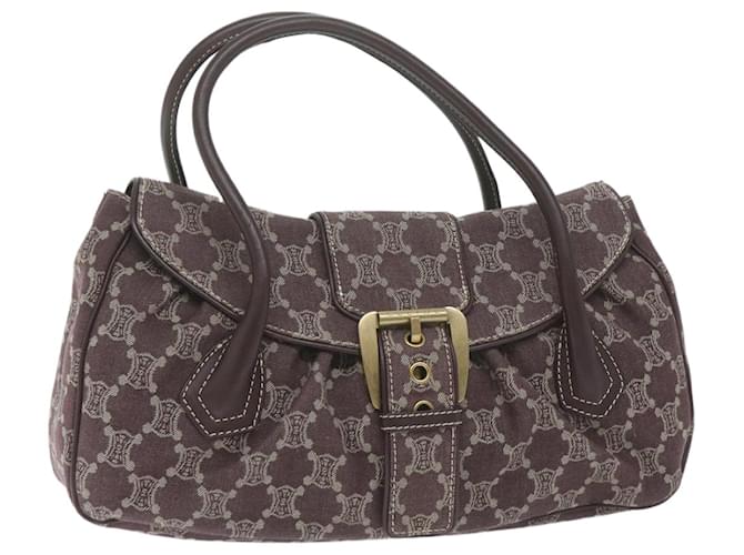 Céline CELINE Paris Macadam Canvas Hand Bag Brown Auth yk10161  ref.1230159