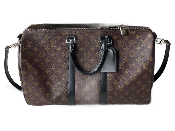 Louis Vuitton LV Keepall Macassar 45 Marron