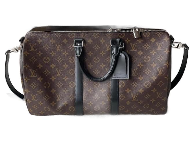 Louis Vuitton LV Keepall Macassar 45 Brown Cloth  ref.1230606