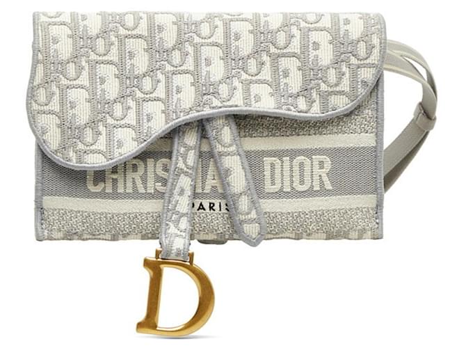 Dior Saddle Grey Cloth  ref.1230671