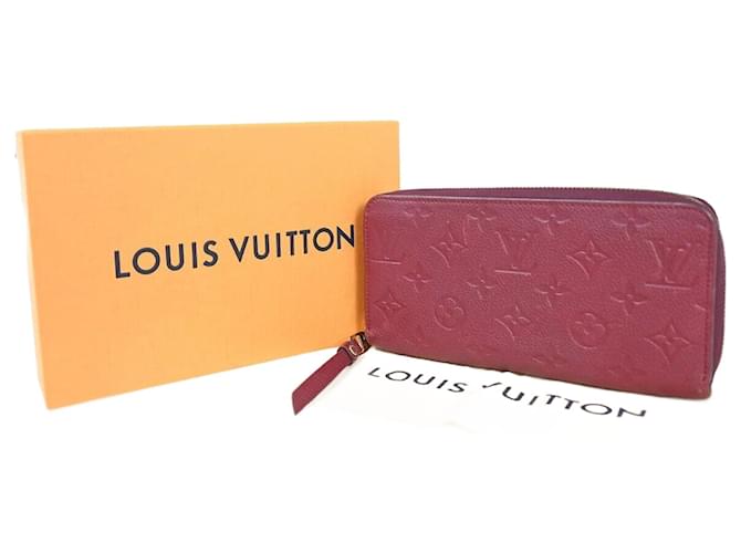Louis Vuitton Portefeuille zippy Roxo Couro  ref.1230728