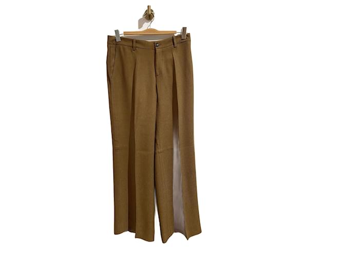 GUCCI  Trousers T.it 44 SYNTHETIC Camel  ref.1230756