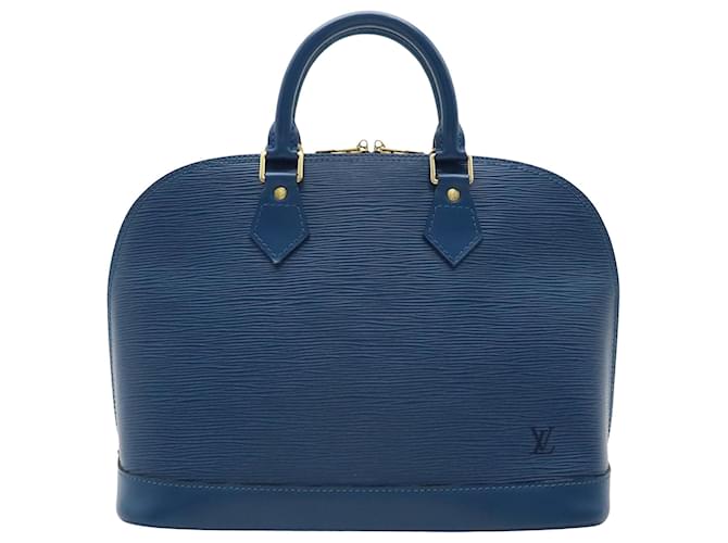Louis Vuitton Alma Azul Cuero  ref.1230867