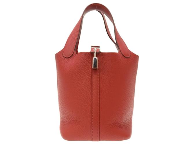 Hermès Picotin Lock Red Leather  ref.1230890