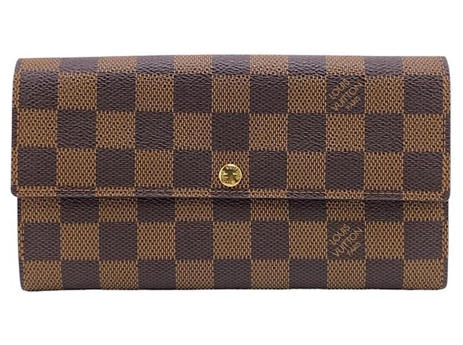 Louis Vuitton Portefeuille Sarah Brown Cloth  ref.1230910