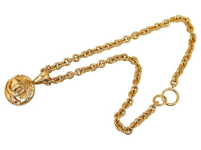 Timeless Chanel COCO Mark Dourado Banhado a ouro  ref.1230920